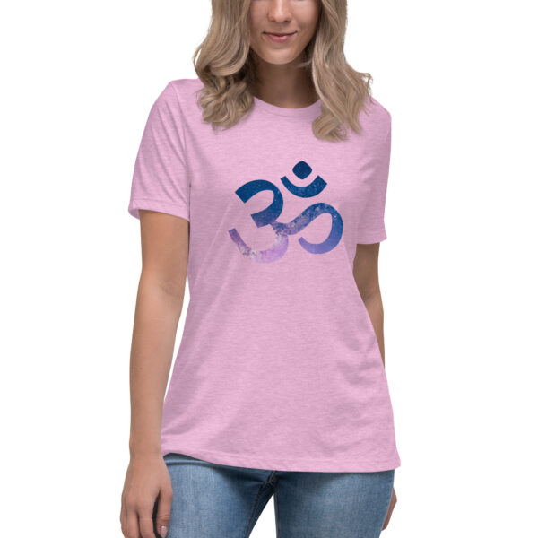 Milky Way Om Symbol - Yoga T-Shirt - Women's Relaxed Fit Yoga T-Shirt