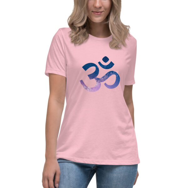 Milky Way Om Symbol - Yoga T-Shirt - Women's Relaxed Fit Yoga T-Shirt