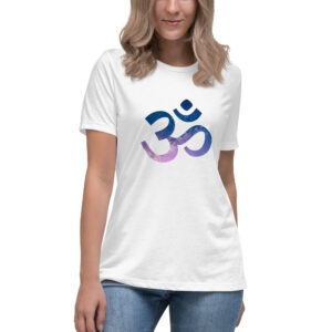 Milky Way Om Symbol - Yoga T-Shirt - Women's Relaxed Fit Yoga T-Shirt