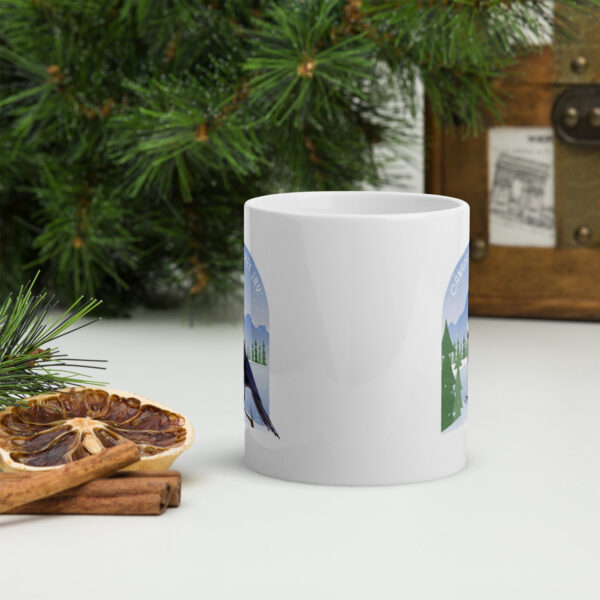 Canada's Grey Jay - White glossy mug - Image 3