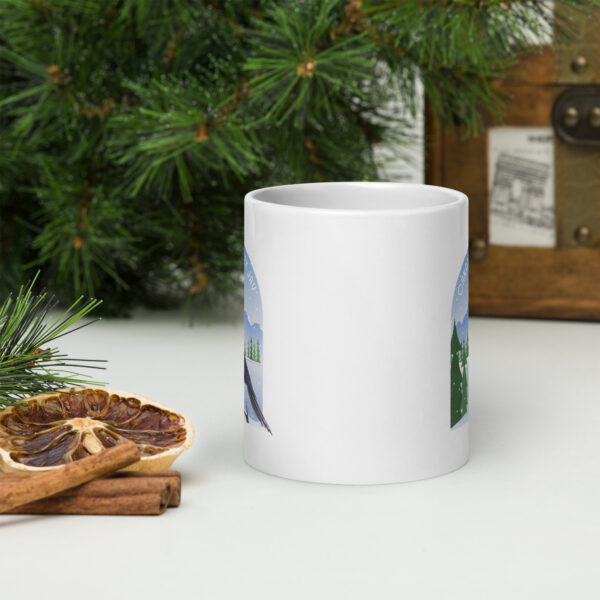 Canada's Grey Jay - White glossy mug - Image 9