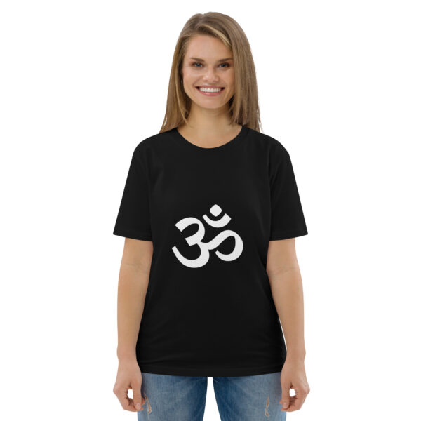 Om Symbol White - Unisex organic cotton t-shirt - Image 2
