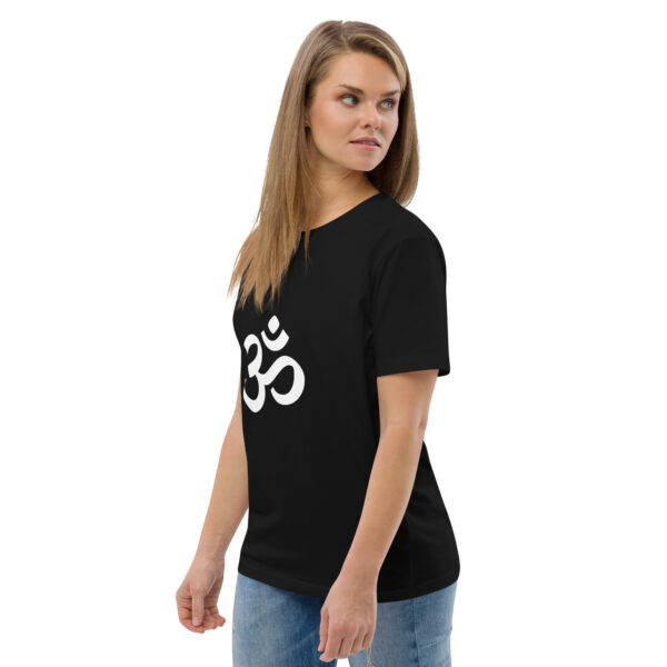 Om Symbol White - Unisex organic cotton t-shirt - Image 6