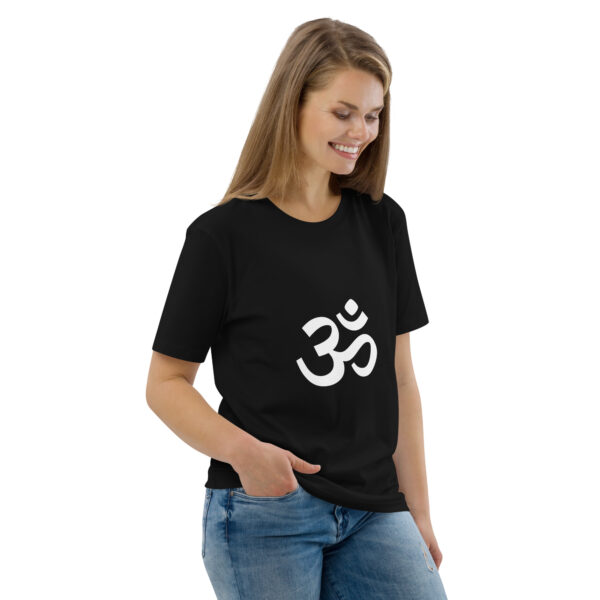 Om Symbol White - Unisex organic cotton t-shirt - Image 7