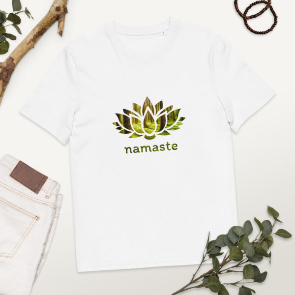 Namaste Forest Lotus - Unisex organic cotton t-shirt - Image 2