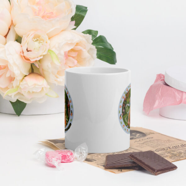 Krishna & Radha - White glossy mug - Image 4