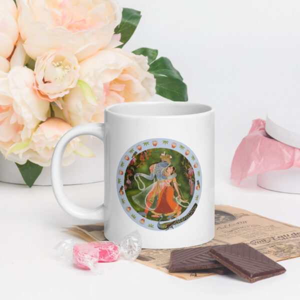Krishna & Radha - White glossy mug - Image 8