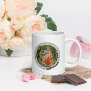Krishna & Radha - White glossy mug