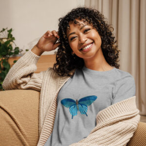 Blue Butterfly - Women's Relaxed T-Shirt