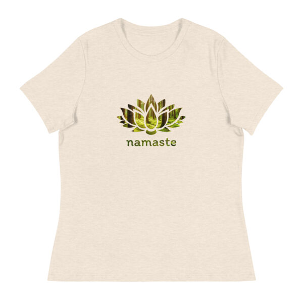 Forest Namaste Lotus - Women's Relaxed T-Shirt - Image 3