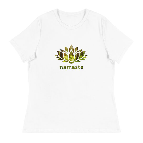 Forest Namaste Lotus - Women's Relaxed T-Shirt - Image 4